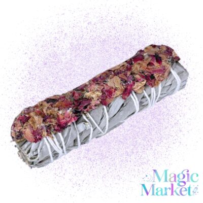 Sahumerio Artesanal de Salvia Blanca, Rosas y Miel elaborado con ingredientes naturales