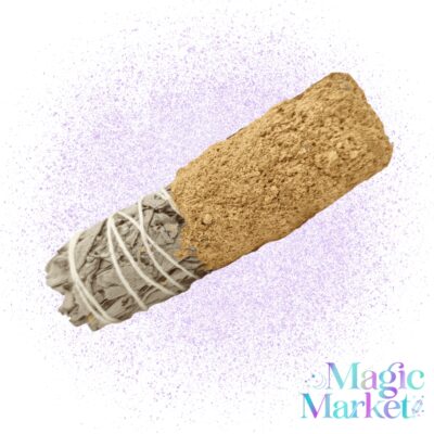 Sahumerio Artesanal de Salvia Blanca Bañado en Palo Santo elaborado con ingredientes naturales