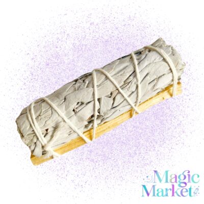 Sahumerio Artesanal de Salvia Blanca con Stick de Palo Santo elaborado con ingredientes naturales
