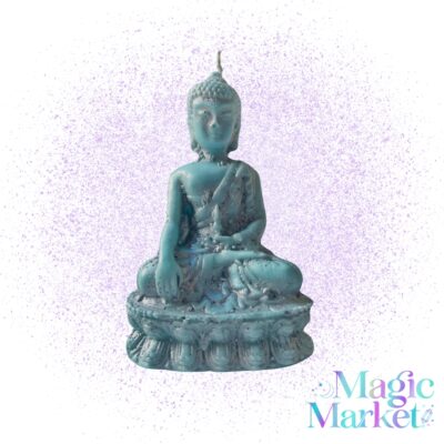 Vela Figura Lotus Buda Aqua artesanal mexicana para meditación, arraigo, estabilidad y despertar interior
