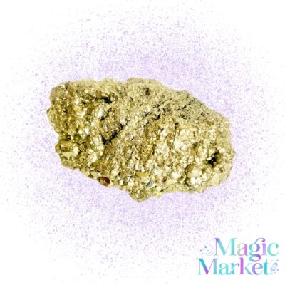 Pirita Gold natural de 7.7 cm, pieza única asociada con abundancia, prosperidad y poder personal