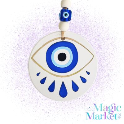 Colgante Ojo de cerámica para consciencia, luz, protección y buena energía